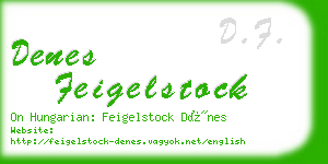 denes feigelstock business card